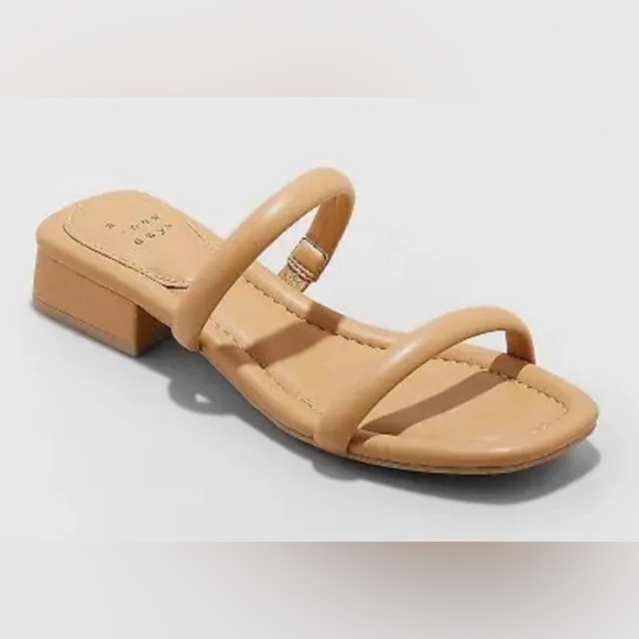 A New Day Women's Sz 6 Sandals Beige Tan Annie Slide New - Picture 1 of 5